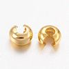 Brass Crimp Beads Covers X-KK-H289-NFG-NF-2
