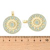 Brass Micro Pave Sky Blue Cubic Zirconia Pendants CU-CBA9CBD-14G-3