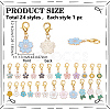 24Pcs Alloy Enamel Locking Stitch Markers HJEW-ME00004-2