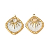 304 Stainless Steel Cat Eye Pendants STAS-V015-46G-1