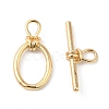 Brass Toggle Clasps KK-P234-84G-1