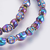 Electroplated Non-magnetic Synthetic Hematite Bead Strand X-G-E495-06G-1