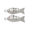 Brass Micro Pave Orange Red Cubic Zirconia Pendants KK-A269-01A-P-1