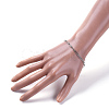 Tarnish Resistant 304 Stainless Steel Textured Paperclip Chain Bracelets X-BJEW-JB05112-4