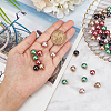 50Pcs 5 Colors ABS Plastic Imitation Pearl Sewing Buttons FIND-GF0003-18-3