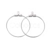 Tarnish Resistant 316 Surgical Stainless Steel Hoop Earring Findings X-STAS-P238-09P-03-1