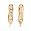 Rack Plating Brass Cubic Zirconia Hoop Earring Findings KK-S374-04G-04-1