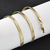 Brass Flat Snake Chain Necklaces for Women NJEW-U035-05G-1