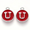 Platinum Plated Alloy Enamel Charms ENAM-S118-03U-P-1