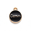 Alloy Enamel Pendants X-ENAM-S124-01A-08I-3