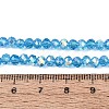 AB Color Plated Transparent Glass Rondelle Beads Strands EGLA-T029-4mm-10O-4