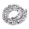 Transparent Electroplate Glass Beads Strands EGLA-A035-T4mm-M01-2