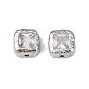 Brass Clear Cubic Zirconia Beads KK-D375-36P-1