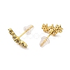 Brass Micro Pave Cubic Zirconia Stud Earrings LS-EJEW-F273-15B-G-2