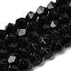 Natural Black Onyx  Beads Strands G-Z119-A04-02-3