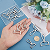 8Pcs 4 Styles Zinc Alloy Swivel Lobster Claw Clasps FIND-PH0008-63P-3