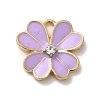 Flower Alloy Enamel Pendants ENAM-A007-04KCG-05-1