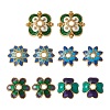 10Pcs 5 Style Alloy Enamel Bead Caps ENAM-YW0003-22-1