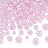 105Pcs 3 Styles Electroplate Opaque Solid Color Glass Beads Strands GLAA-TA0004-40B-3