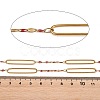 304 Stainless Steel Enamel Dapped Chain Oval Link Chains CHS-K021-15G-05-3