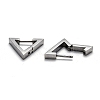 Tarnish Resistant 304 Stainless Steel Triangle Huggie Hoop Earrings STAS-J033-02B-P-2