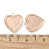 Rack Plating Heart Brass Locket Pendants KK-T071-11RG-2
