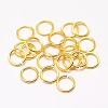 Brass Open Jump Rings KK-G277-7mm-G-NR-1