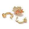 Brass Micro Pave Cubic Zirconia Fold Over Clasps KK-U037-28G-01-2