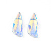 Pointed Back Glass Rhinestone Pendants EGLA-N006-034D-2