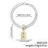 Fashionable Brass Micro Pave Clear Cubic Zirconia Charm Bracelets AF9298-2-1