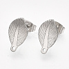 Non-Tarnish 304 Stainless Steel Stud Earring Findings STAS-S079-67B-2