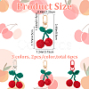 6Pcs 3 Colors Cherry Wool Knitting Pendant Decorations HJEW-CP0001-06-2