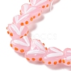 Heart Handmade Lampwork Beads Strands LAMP-G150-01D-4