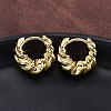Twist Ring Rack Plating Brass Hoop Earring for Women LS-EJEW-H091-14G-4