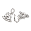 Brass Micro Pave Cubic Zirconia Peg Bails KK-A279-07P-2