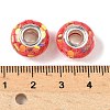 Transparent Resin Rondelle European Beads RESI-S023-19-3