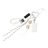 Bread Acrylic & Braided Polyester Rope Pendant Decorations HJEW-YWC0001-04A-1-1