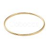 Ion Plating(IP) 304 Stainless Steel Simple Plain Bangle for Women High Polished BJEW-F461-01I-G-1