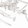 925 Sterling Silver Flat Pad  Stud Earring Findings STER-K167-045C-S-4