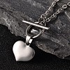 Non-Tarnish Valentine's Day Heart 304 Stainless Steel Lariat Necklaces X-NJEW-JN01484-2