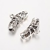 Tibetan Style Hollow Alloy Tube Bails X-TIBE-K022-03-2