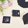 200Pcs Square Paper Earring Display Cards CDIS-ME0001-01B-5