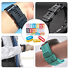 Gorgecraft 36Pcs 9 Colors Silicone Replacement Watch Band Strap Loops SIL-GF0001-10-7