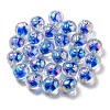 UV Plating Rainbow Iridescent Acrylic Beads OACR-A014-02E-3