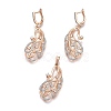 (Jewelry Parties Factory Sale)Brass Micro Pave Cubic Zirconia Jewelry Sets SJEW-F189-15KCG-1