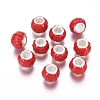 Silver Color Plated Alloy Enamel European Beads ENAM-J384-04S-1