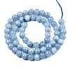 Dyed Natural Quartz Round Bead Strands G-R173-6mm-03-3