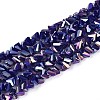 Electroplate Opaque Glass Beads Strands GLAA-N022-4mm-20-1