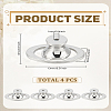 4Pcs Brass Ear Nuts KK-LP0004-04P-2