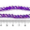 Baking Electroplate Glass Beads Strands DGLA-A039-J10mm-B05-4